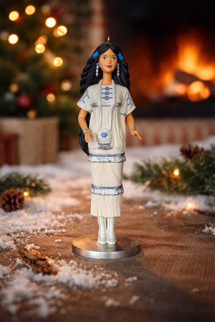 1996 Hallmark Keepsake Native American Barbie Ornament Dolls of the World First